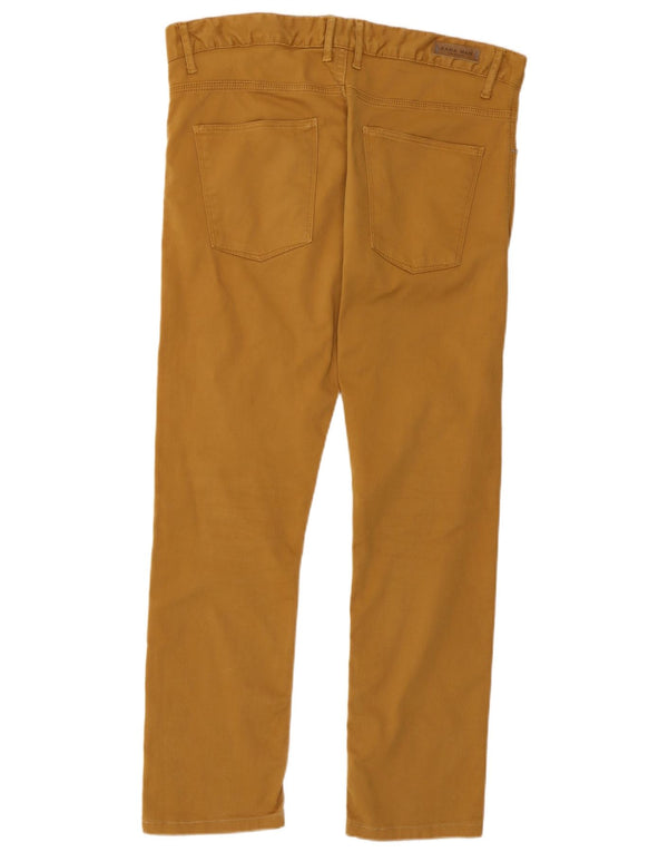 Zara Mens Skinny Casual Trousers EU 40 Medium W31 L26 Brown Cotton