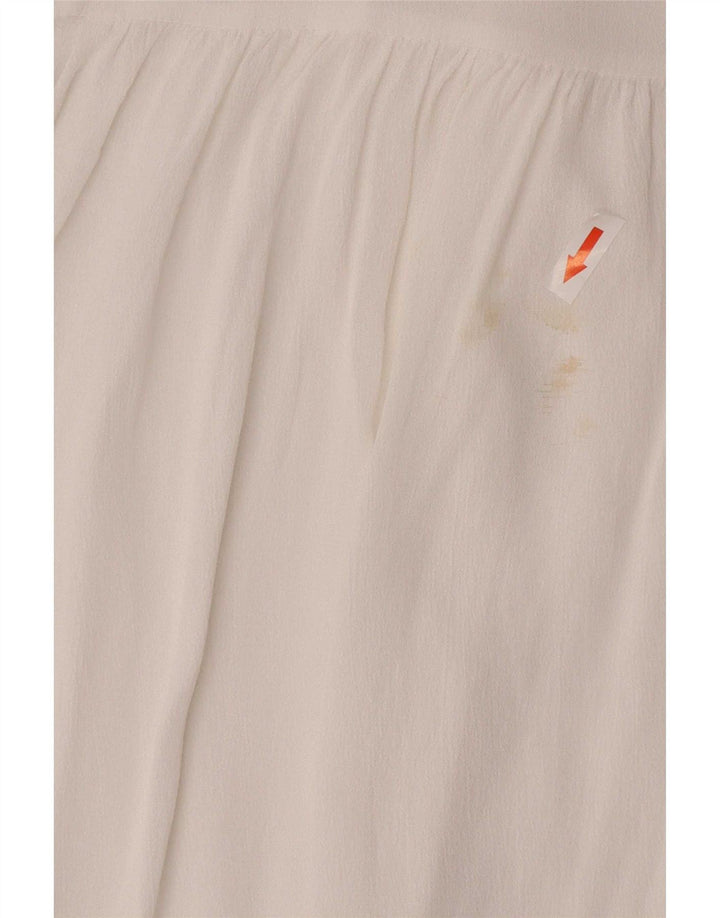 Zara Mujer Camisa Regular Fit Manga Larga UK 40 Medium Blanco