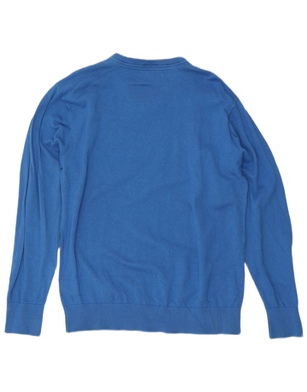 Crew Clothing - Jersey con cuello en V para hombre, talla XL, algodón azul