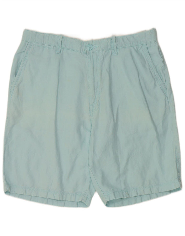 NAUTICA Mens Chino Shorts W34 Large Blue Linen