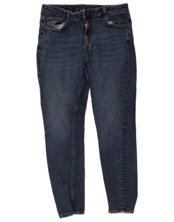 Crew Clothing Vaqueros ajustados para mujer UK 16 Large W34 L28 Algodón azul marino