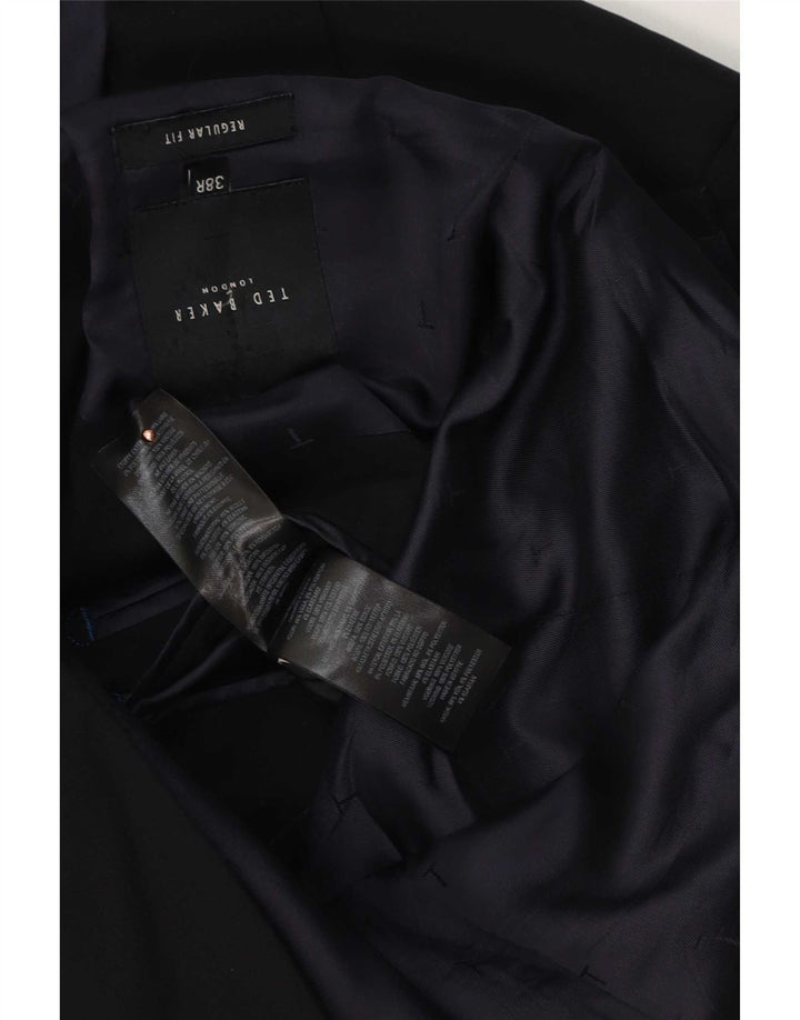 Ted Baker Chaqueta tipo blazer de corte regular con 2 botones para hombre UK 38 Mediano Algodón negro