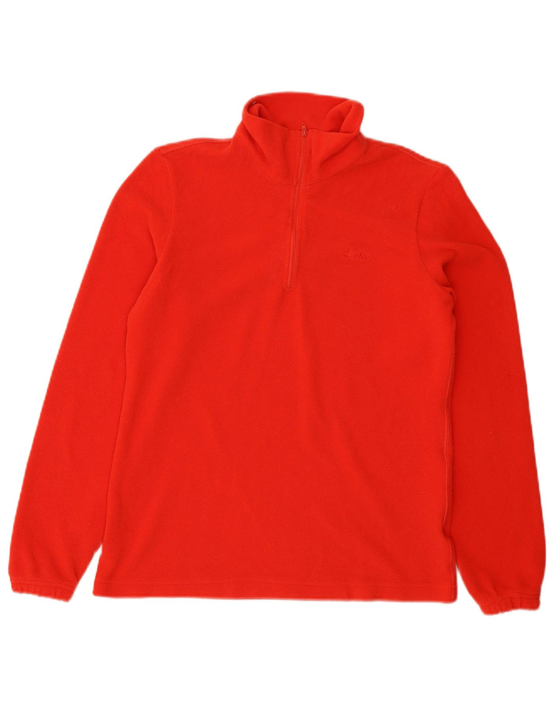 Lotto - Jersey de forro polar con cuello y cremallera para mujer, talla 40, poliéster rojo mediano