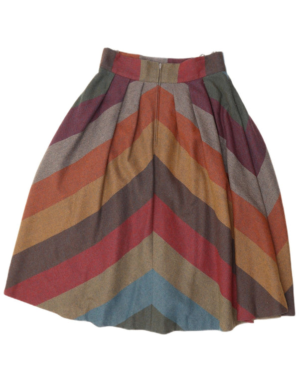 VINTAGE Falda de línea A para mujer EU 40 Mediana W30 Rayas multicolores
