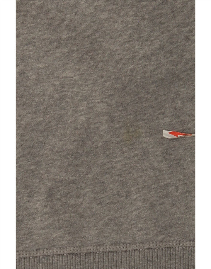 Reebok - Sudadera tipo jersey para hombre, talla grande, algodón moteado gris