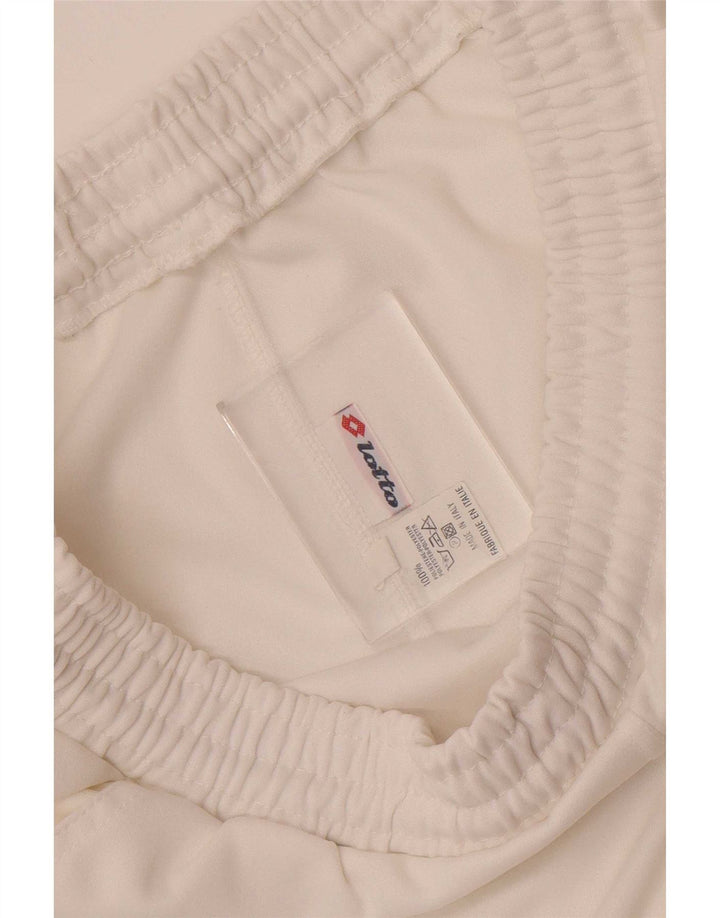 Lotto Pantalones Cortos Deportivos para Mujer UK 40 Mediano Blanco Geométrico