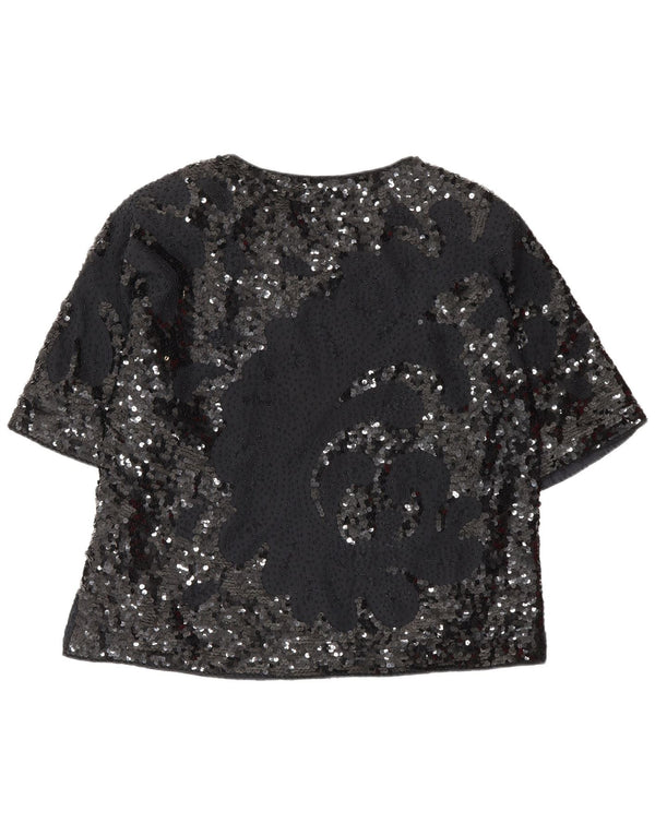 Blusa vintage para mujer Top IT 46 Grande Negro