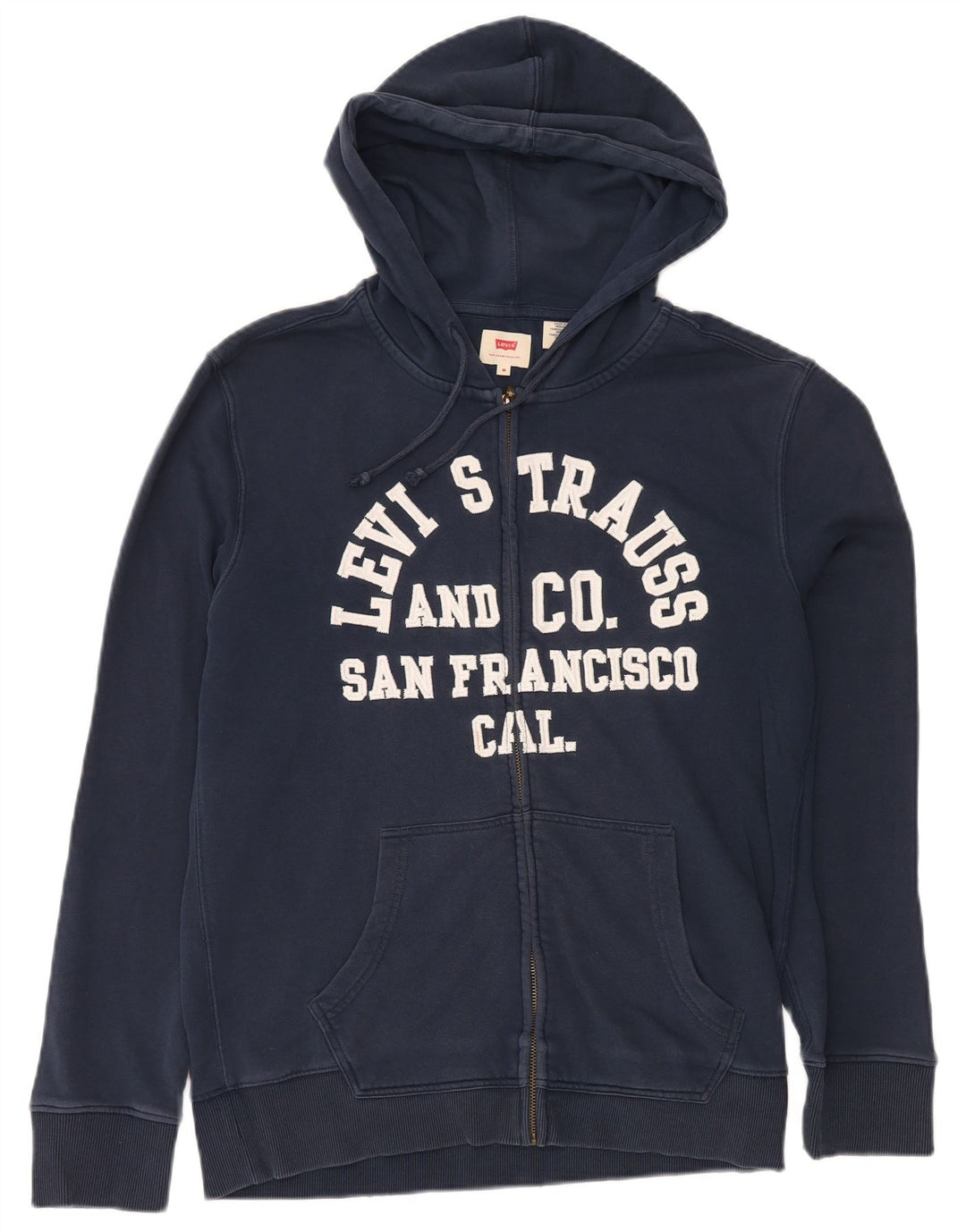 LEVI'S Suéter con capucha y cremallera gráfica para hombre Algodón azul marino mediano
