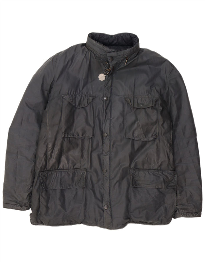 Barbour Chaqueta reversible de algodón encerado para hombre UK 44 2XL Azul marino