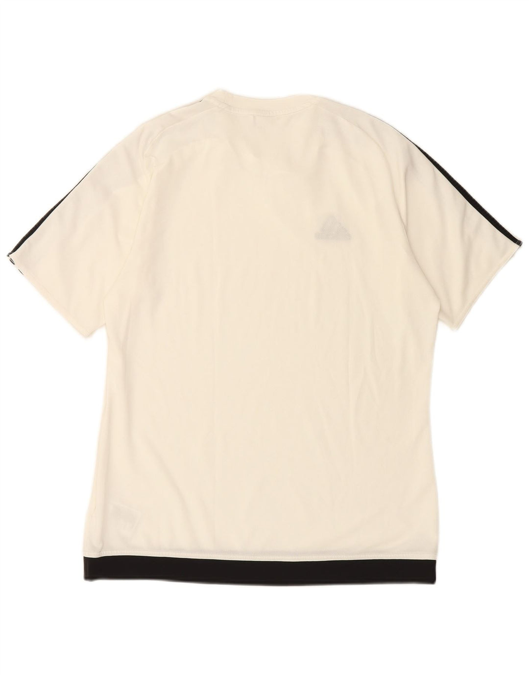 ADIDAS Hombre Climalite Camiseta Top Medio Blanco Colorblock Poliéster