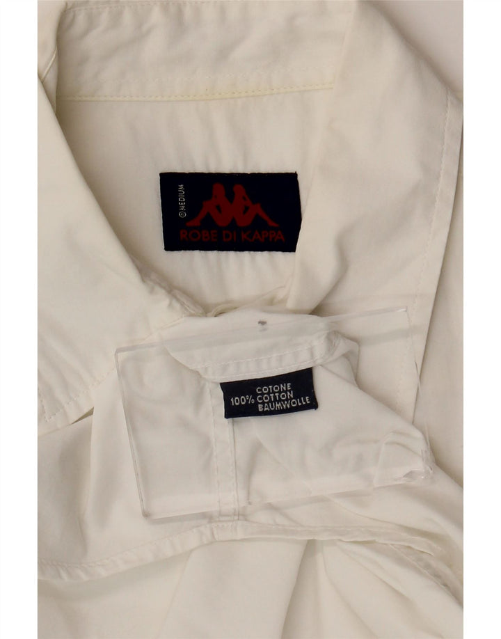 Camisa Kappa Hombre Manga Corta Medium Blanco Algodón