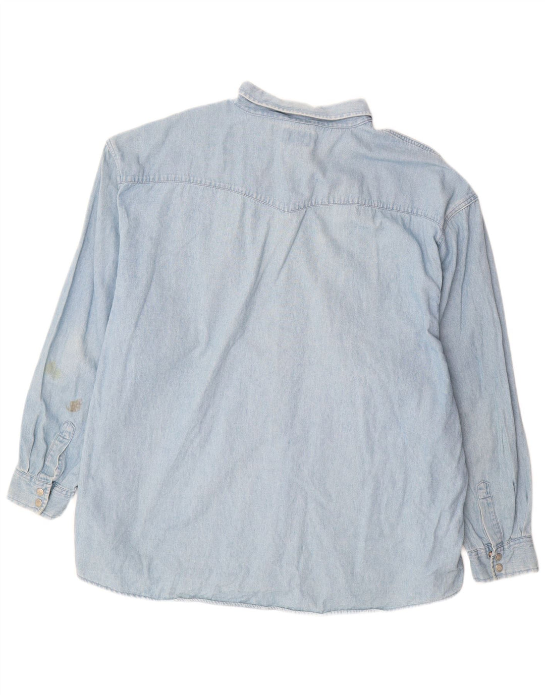 JOHN BANER Camisa vaquera para hombre 3XL Algodón azul