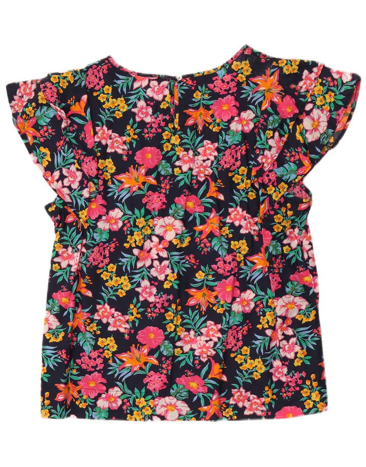 J. Crew Blusa con Alas de Murciélago para Mujer UK 40 Mediana Algodón Floral Multicolor