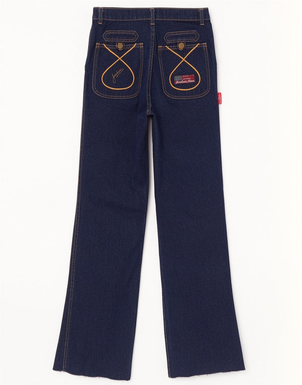 Vintage Mujer Bootcut Jeans W30 L33 Algodón Azul Marino