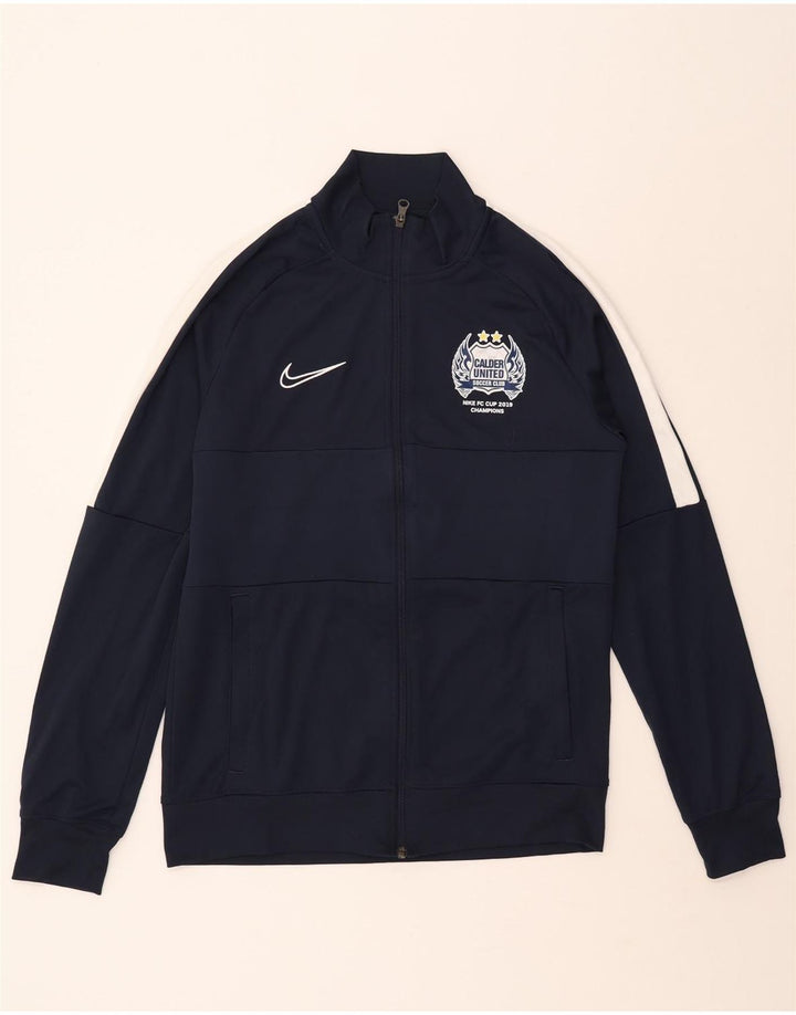 NIKE Mens Dri Fit Tracksuit Top Jacket Medium Navy Blue Colourblock Vintage Nike and Second-Hand Nike from Messina Hembry 