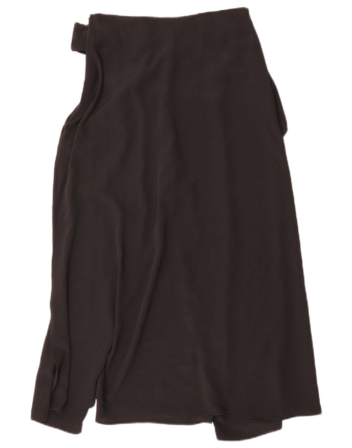 Zara Mujer Falda Cruzada Asimétrica Midi Pequeña W26 Negro