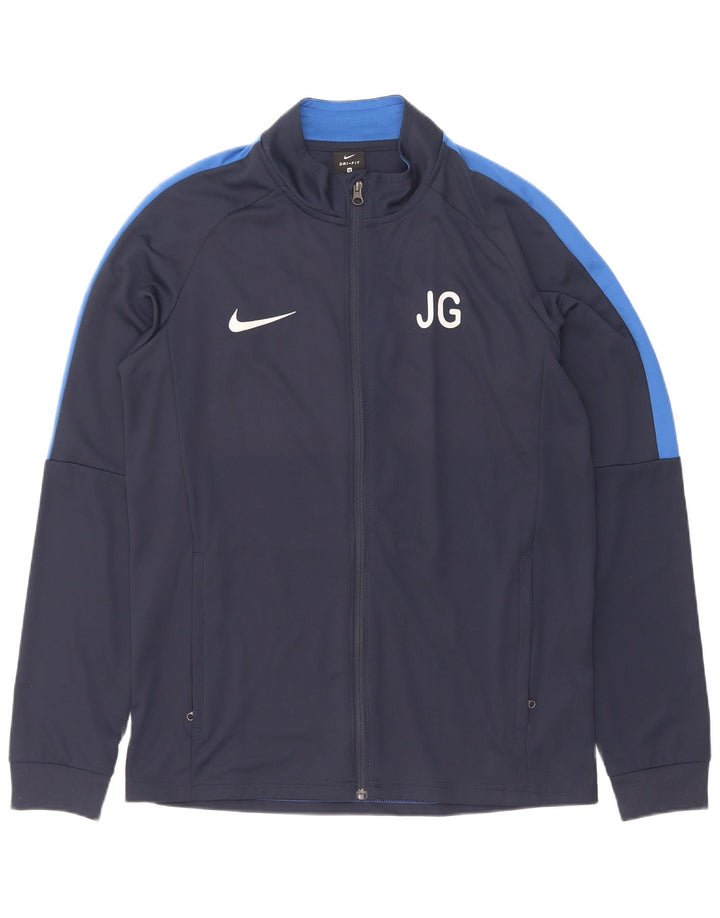 Nike Dri Fit - Chaqueta de chándal con gráfico para hombre, color azul marino mediano