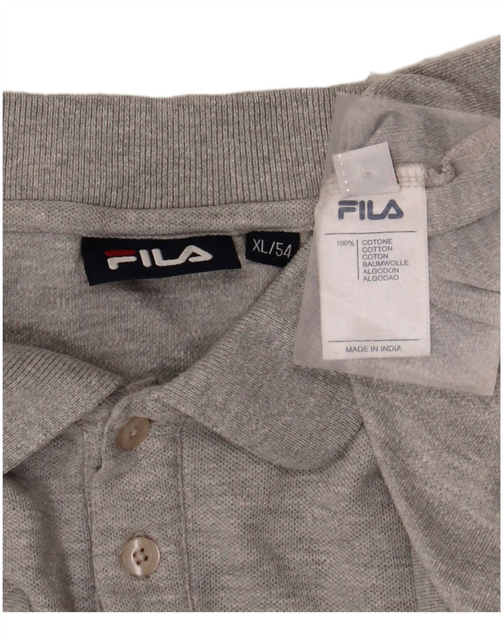 FILA Polo Hombre XL Algodón Gris