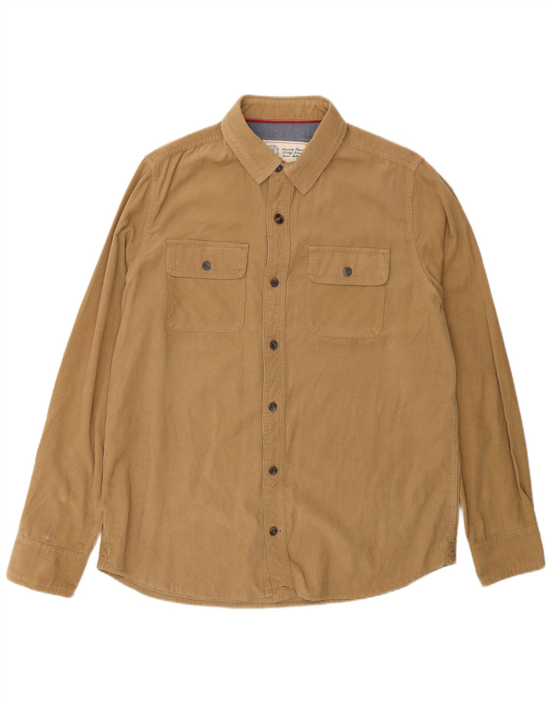 Camisa de pana para hombre Fat Face Algodón beige grande