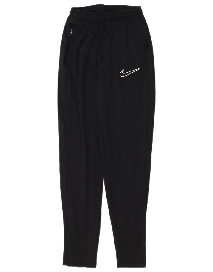 Nike Mujer Dri Fit Chándal Pantalones UK 10 Pequeño Poliéster Negro