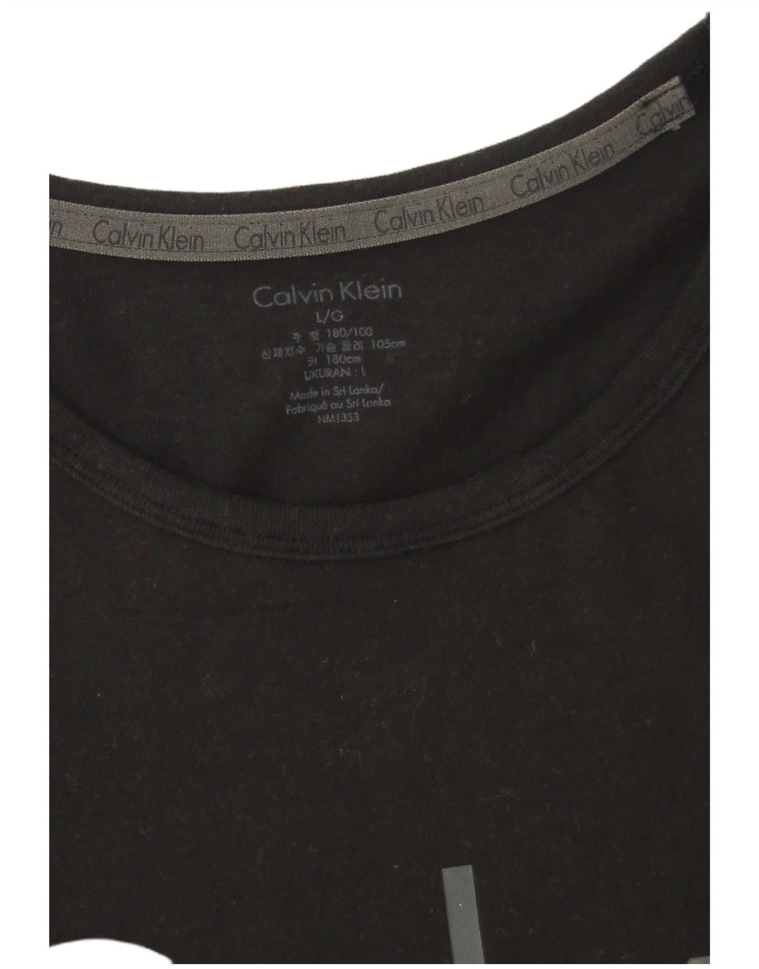 Calvin Klein - Camiseta gráfica para hombre, talla grande, color negro