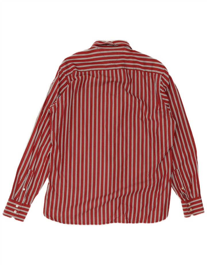 Camisa Tommy Hilfiger para hombre de algodón a rayas rojas grandes