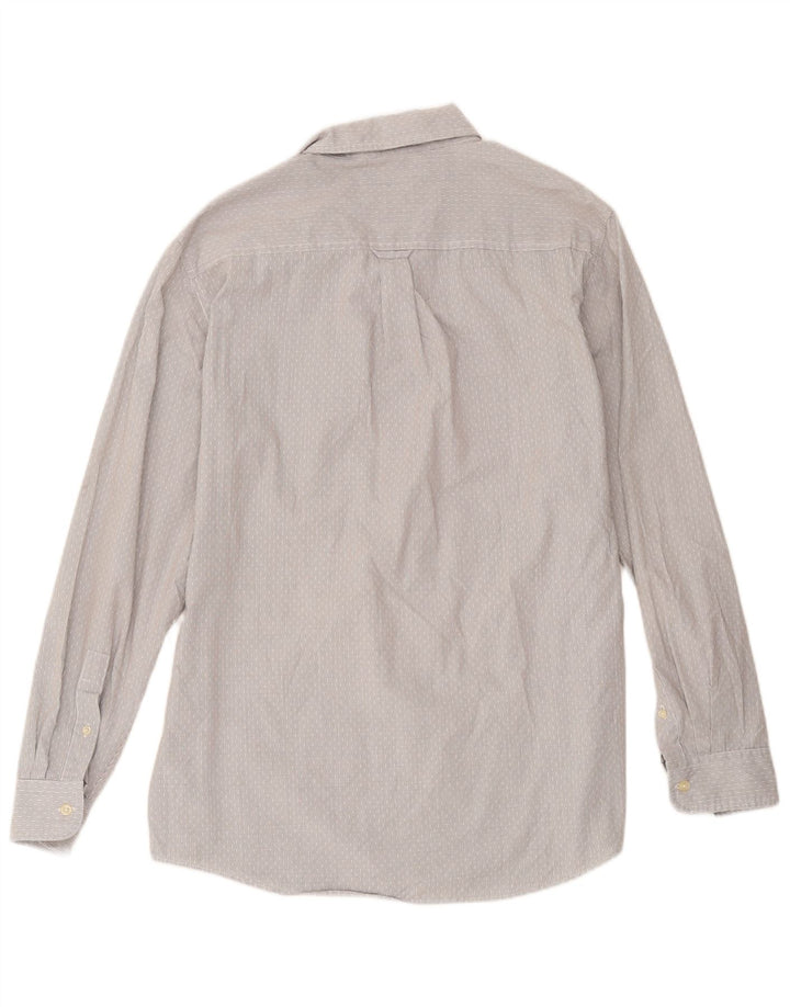 Chaps Camisa de fácil cuidado para hombre de algodón geométrico gris medio