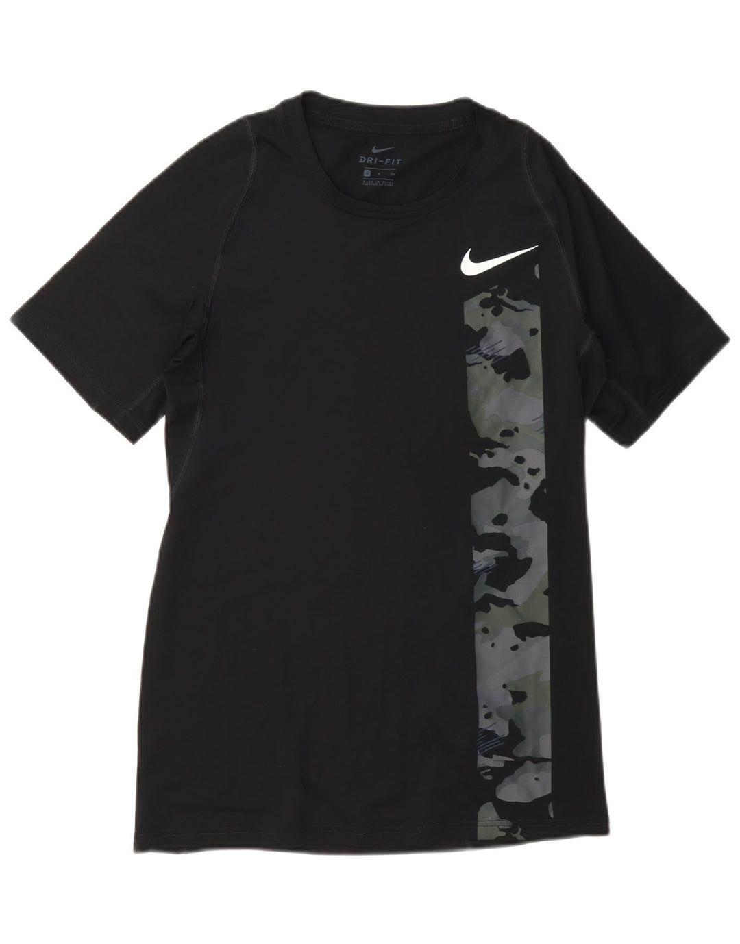Nike Dri Fit Graphic Camiseta para hombre, talla pequeña, poliéster de camuflaje negro