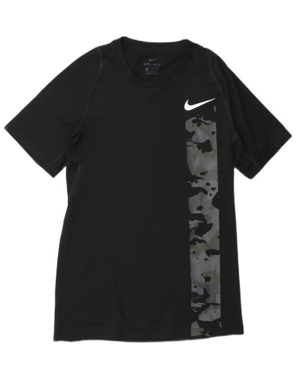Nike Dri Fit Graphic Camiseta para hombre, talla pequeña, poliéster de camuflaje negro