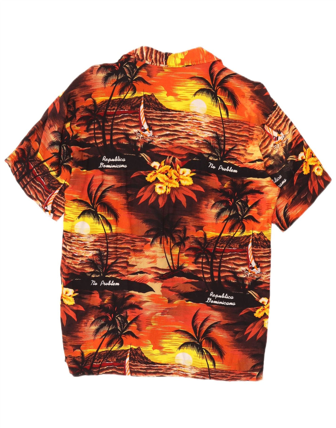 AREMAR Camisa de manga corta para hombre grande multicolor floral hawaiana