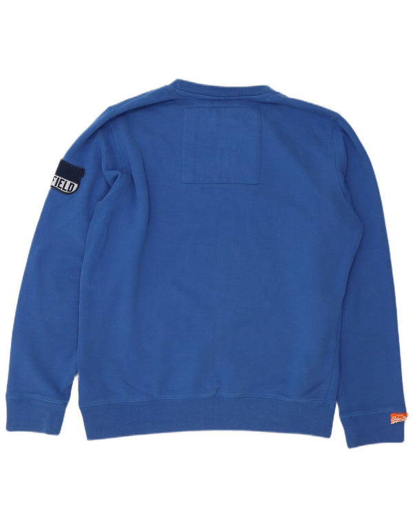 Superdry Sudadera Gráfica para Hombre Jumper 2XL Algodón Azul