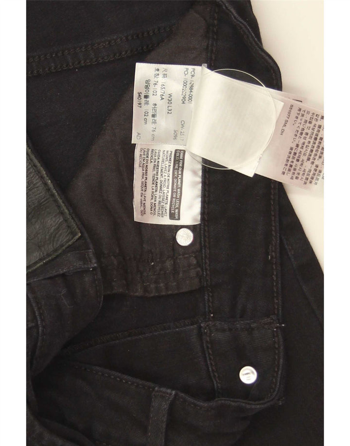 Levi's Mujer 712 Slim Jeans W30 L32 Algodón Negro