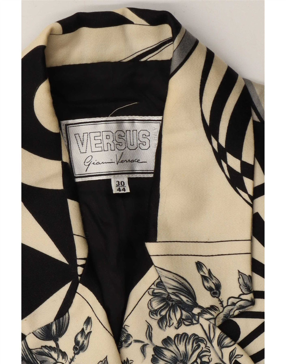 Versus By Gianni Versace Chaqueta tipo blazer estampada para mujer EU 44 Large Beige Des