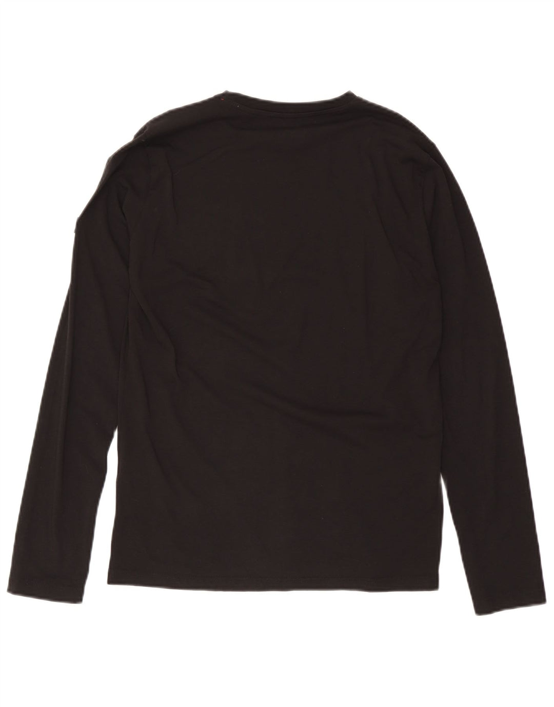 Pickwick Mens Graphic Top Manga Larga Algodón Negro Mediano