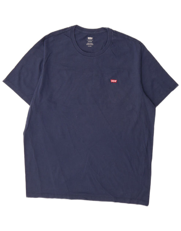 Levi's Camiseta estándar para hombre Top XL Azul marino Algodón
