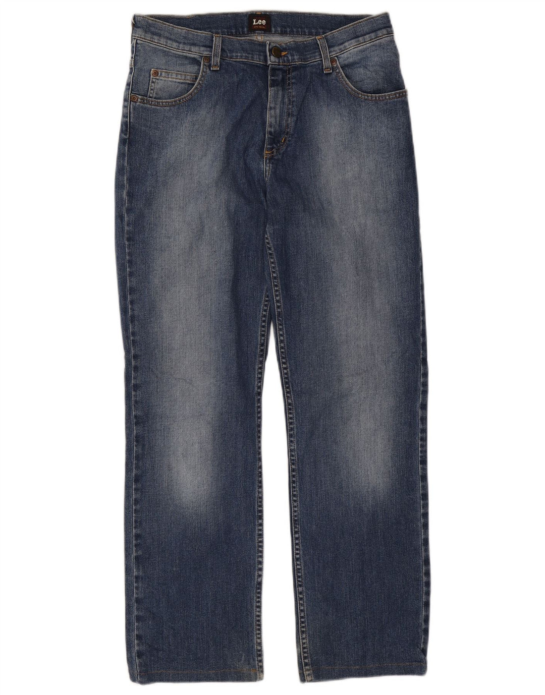 Lee Vaqueros Rectos Brooklyn Para Hombre W33 L29 Algodón Azul