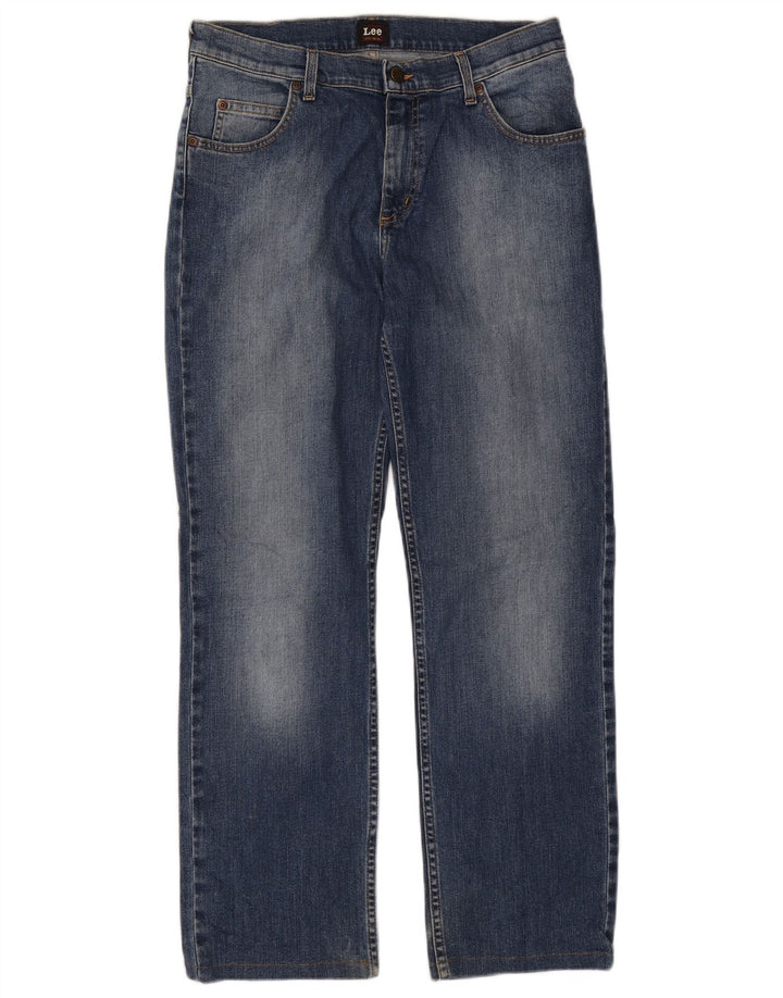 Lee Vaqueros Rectos Brooklyn Para Hombre W33 L29 Algodón Azul