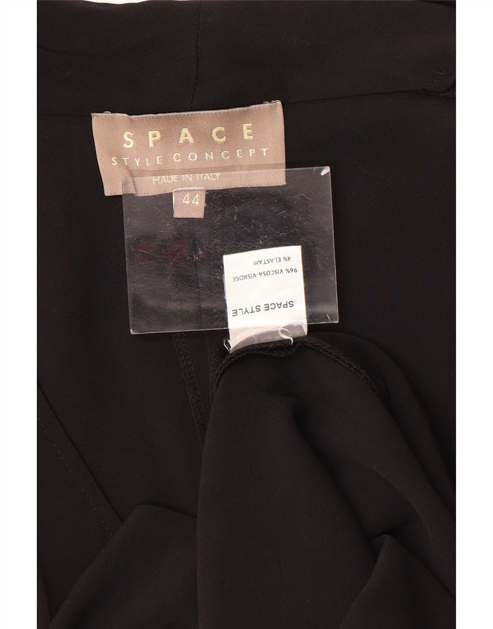 VINTAGE Vestido asimétrico sin mangas para mujer IT 44 Viscosa negra mediana