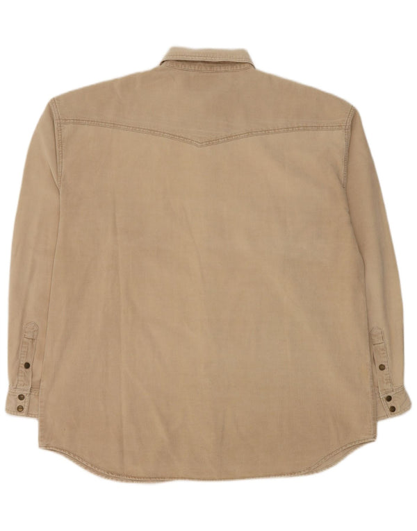 Wrangler Camisa de pana para hombre 2XL Algodón beige