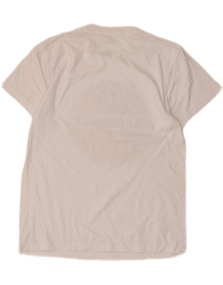 Quiksilver Camiseta con gráfico de ajuste regular para mujer UK 44 Algodón blanco mediano