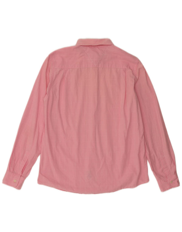 Tommy Hilfiger Camisa para mujer US 6 Algodón a cuadros rosa mediano