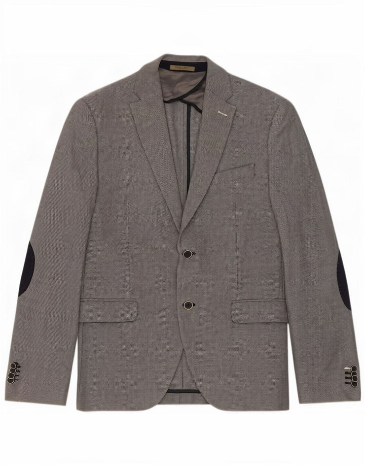 Zara Chaqueta tipo blazer de 2 botones para hombre EU 52 Gris grande
