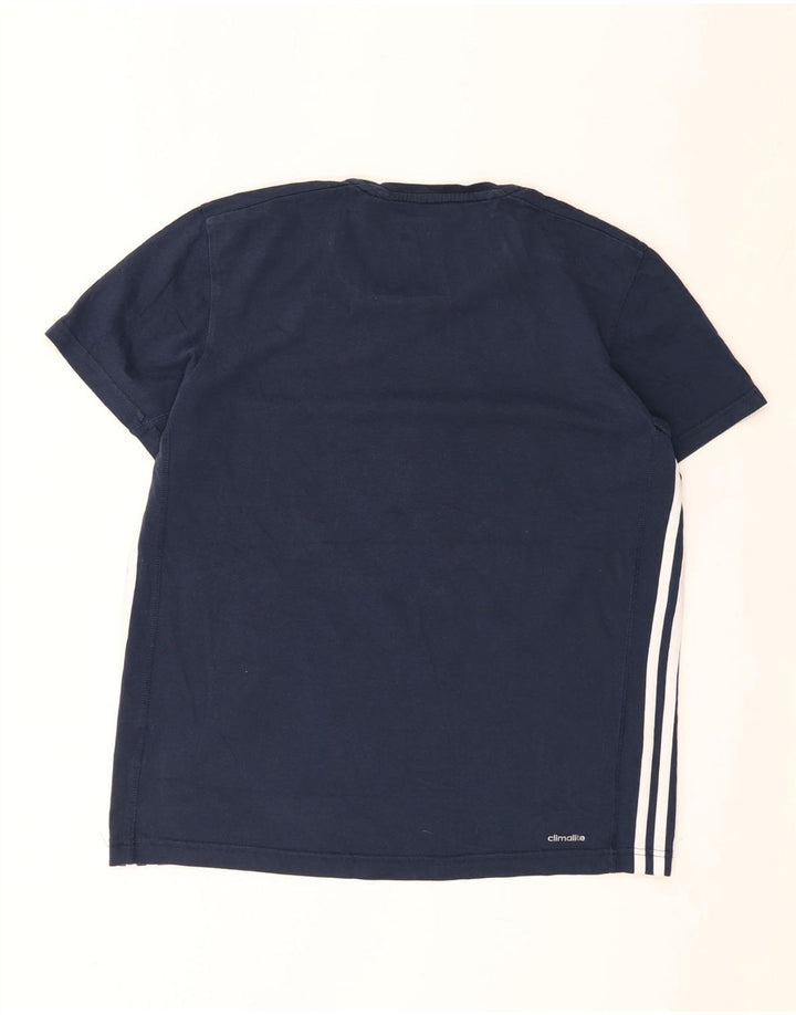Adidas Mens Climalite Camiseta Top Medio Azul Marino