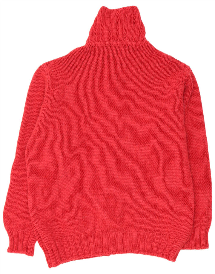 White Sails Cárdigan para hombre de lana virgen roja grande