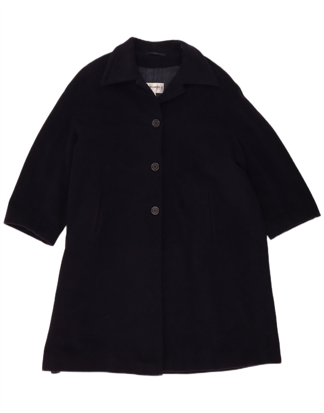 Abrigo extragrande para mujer Pierre Cardin IT 42 Lana azul marino mediana