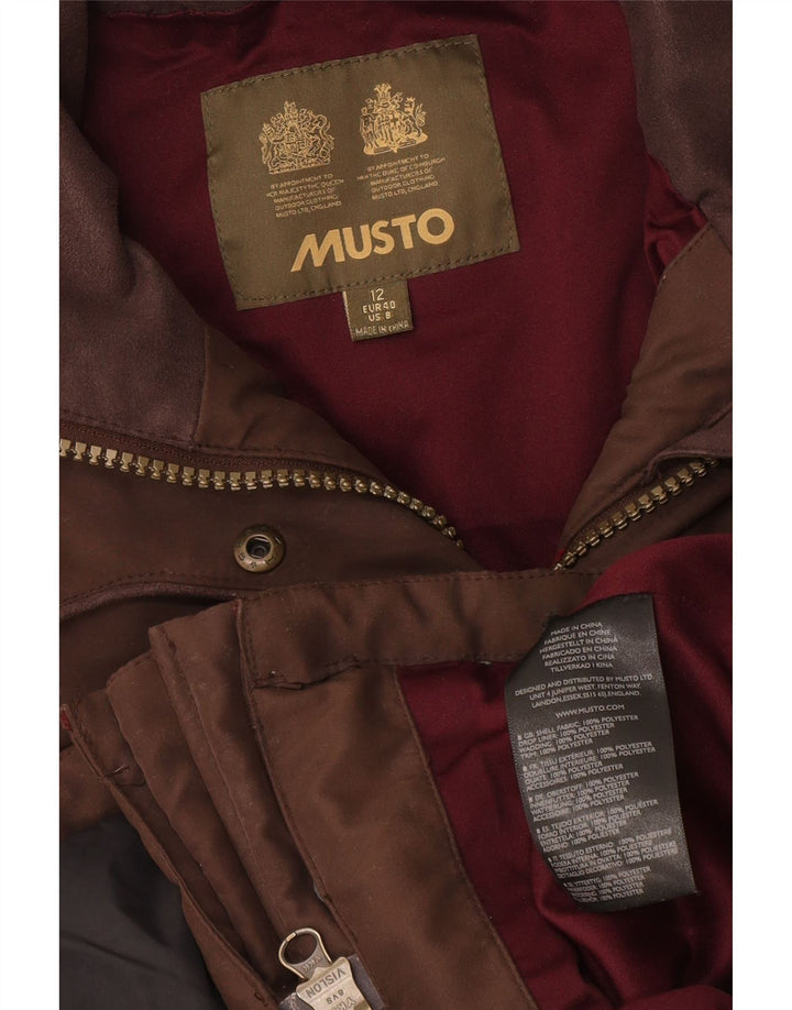 Musto Chaqueta utilitaria para mujer UK 12 Poliéster marrón medio