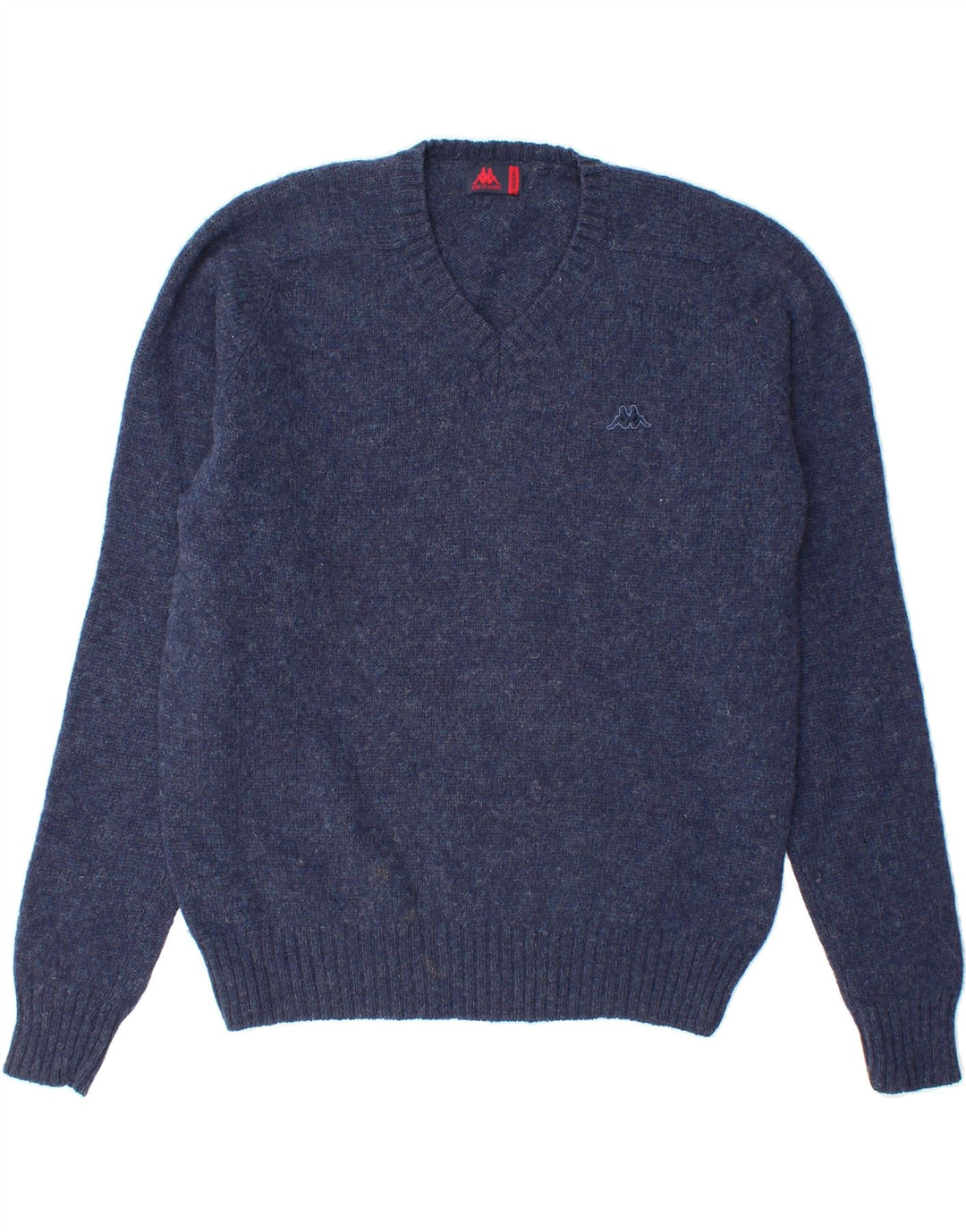KAPPA Mens V-Neck Jumper Sweater Medium Navy Blue New Wool Vintage Kappa and Second-Hand Kappa from Messina Hembry 
