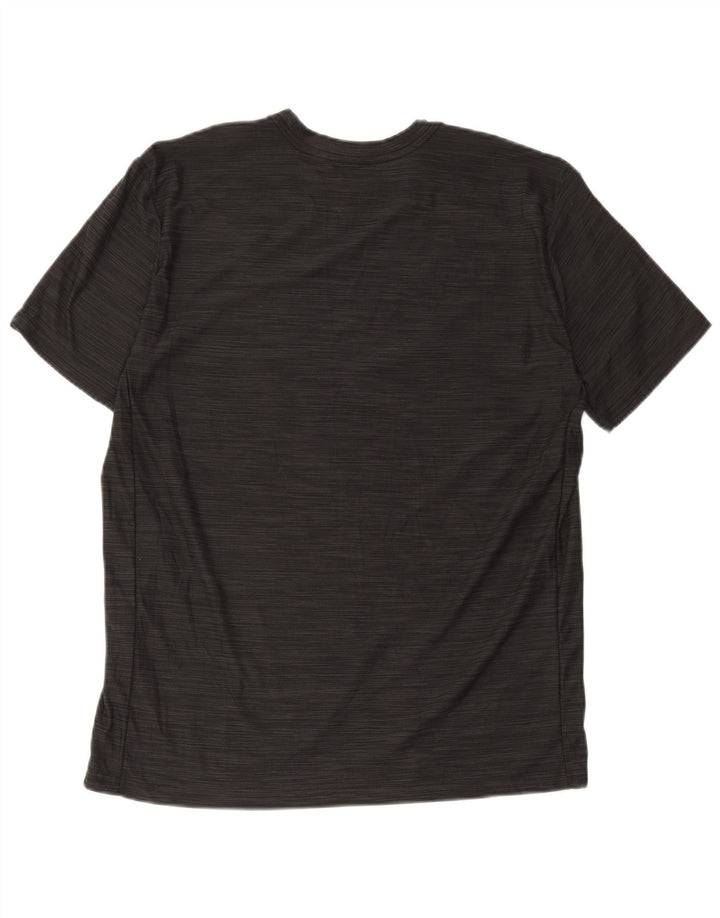 Nike Camiseta Dri Fit para hombre Top grande de poliéster a rayas negras