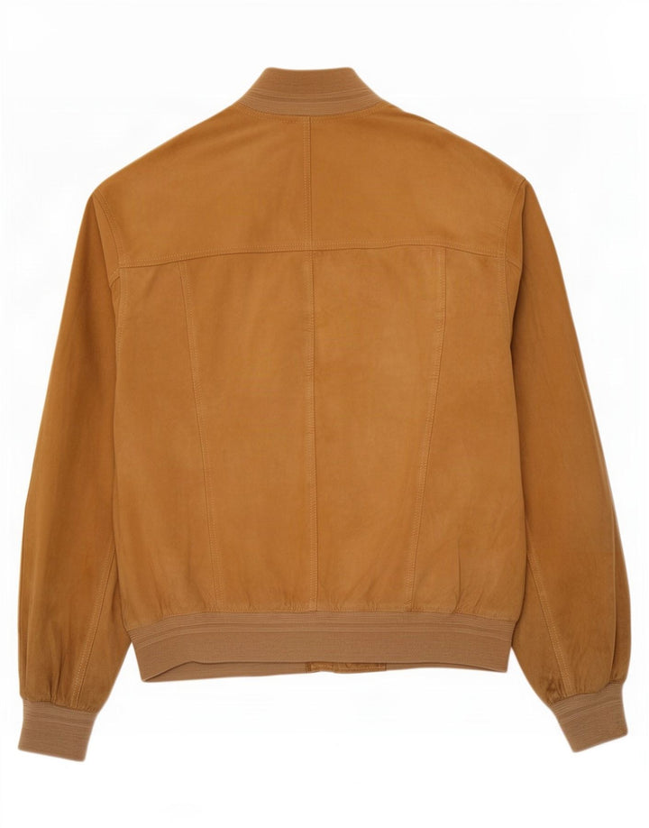 Chaqueta de ante vintage para hombre IT 52 XL cuero marrón