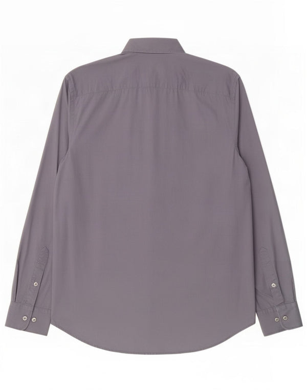 Marlboro Classics - Camisa de corte regular para hombre, algodón gris grande